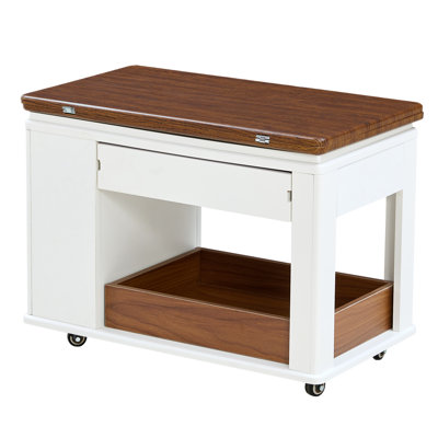 27.6'' Modern Multi-Function Coffee Table/Side Table With Foldable Top & Casters (Only Including Table)