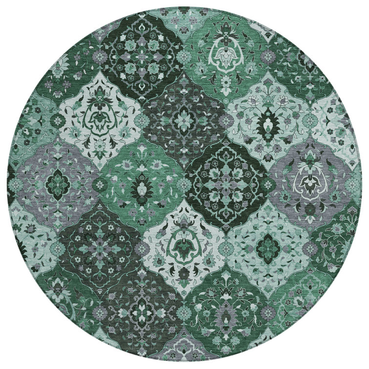 Machine Washable Indoor/Outdoor Matteson ACN2292 Panel Rug
