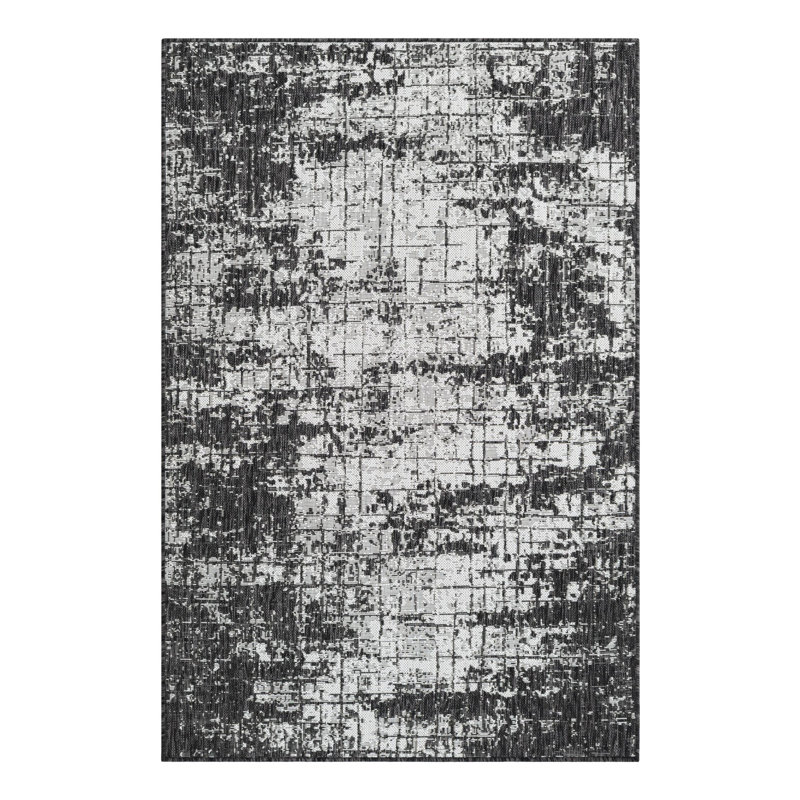 Tapis intérieur / extérieur d'extérieur moderne, Rectangle 4 pi 1 po x 6 pi 1 po