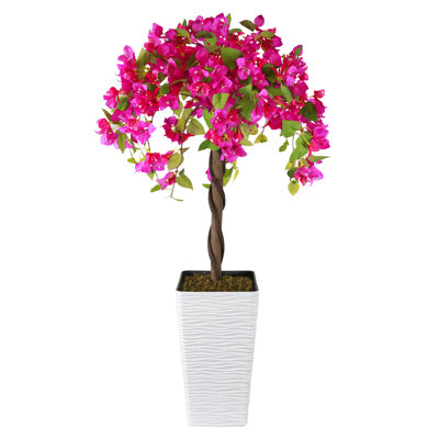 Arbre artificiel à fleurs 4 pi avec pot de fleurs