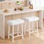 Ensemble de 2 tabourets de bar ergonomiques à hauteur de comptoir de 24 po avec siège incurvé en cuir de polyuréthane, structure en métal, repose-pieds intégré, supporte 240 lb-1879422064-1882526906