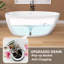 59" Freestanding Soaking Acrylic Bathtub, Floor Mount Standalone Bathtub with 15.75" Soaking Depth, Stainless Steel Overflow and Brass Drain