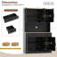 70" H Kitchen Pantry Cabinet, Buffet Sideboard With Barn Doors, 2 AC & 2 USB Charging Ports, Adjustable Shelves-1214401508
