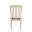 Chaise d'appoint Fedele en tissu brun clair et finition crème (ensemble de 2)
