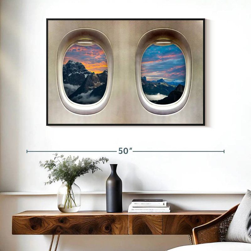 Mehar Transcontinental Airplane Windows, 27" H x 40" W