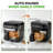 NutriChef 5.8 Quart Air Fryer | Glass Airfryer with 8-in-1 Digital Presets | Stainless Steel Fryer Design | Glass Fry Bowl with Flip-Up Safety Shield | Compact Air-Fryer for Even Cooking | Black-126842483