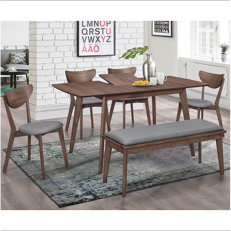 Natural Walnut Rectangular Dining Table