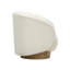 Fauteuil d'appoint pivotant en velours crème Glaser