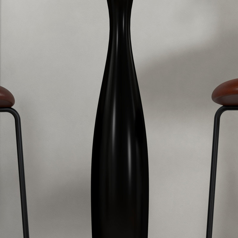 Table de salle à manger à piédestal 27,6 po Jaqwan, Noir