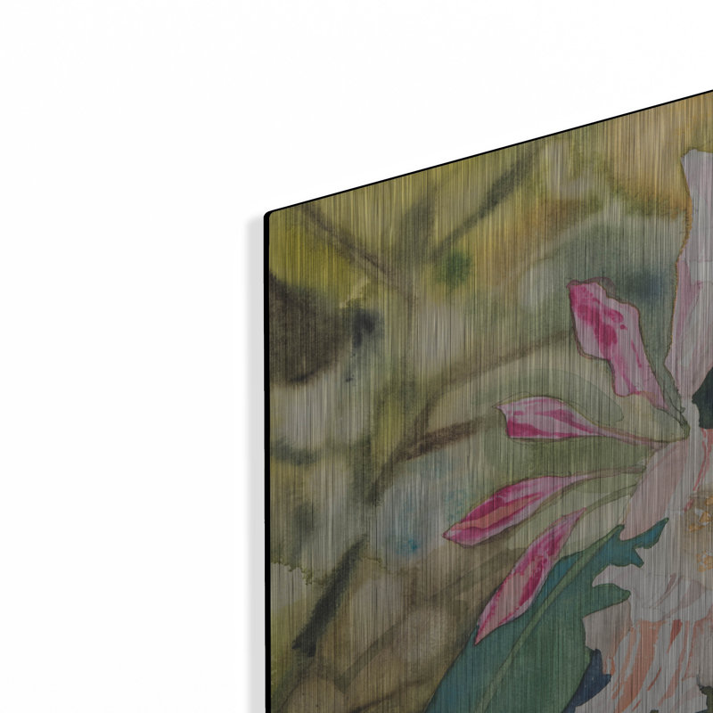 «Rhododendron 3» par Sharon Pitts, art mural en métal, 24 po x 16 po, H 12 po x l 16 po