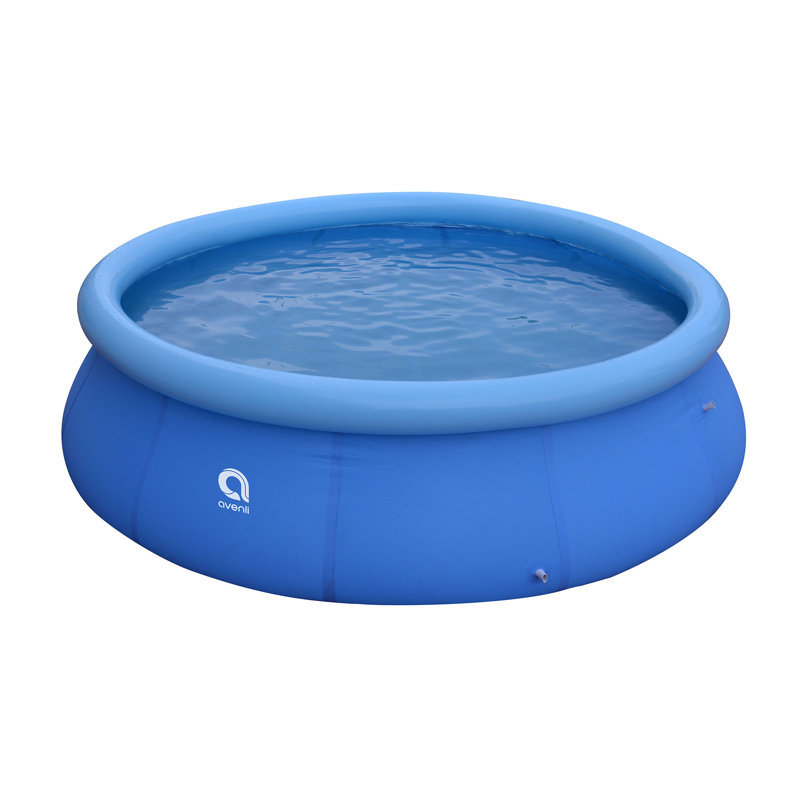Plastic Round Inflatable Pool 30'' H x 120'' W x 120'' L
