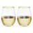 Starlight 18 oz. Stemless Wine Glass Set
