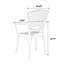 Ensemble bistro 3 pièces pour patio - table et chaises en aluminium coulé blanc, antirouille, antirouille et balcon