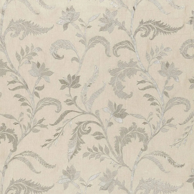 Tissu de broderie en lin Monceau, Zinc