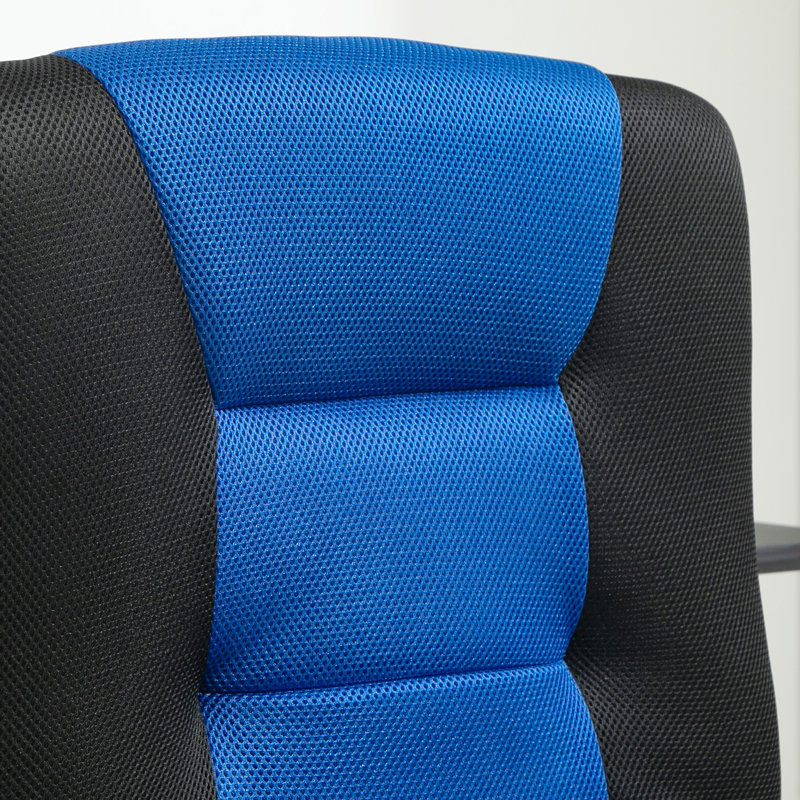Chaise de jeu pliante et pivotante pour jouer, Noir / Bleu