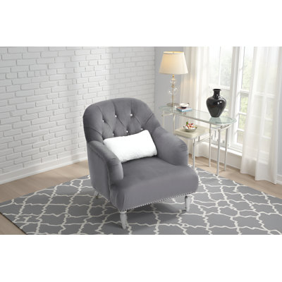 Barcelos Gray Velvet Chair