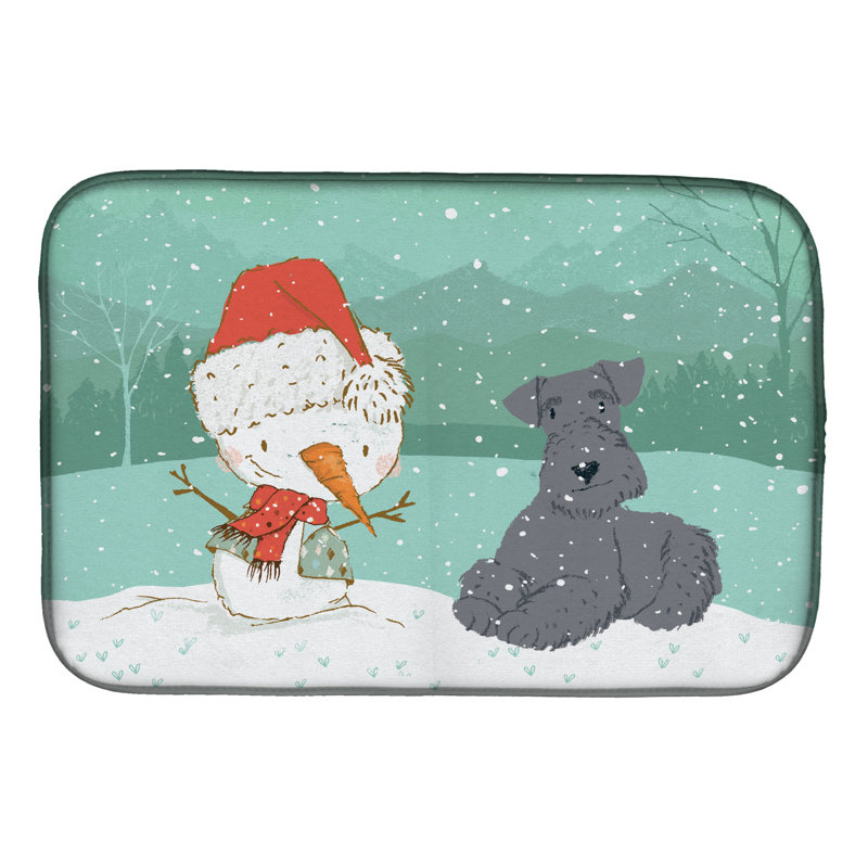 Snowman Christmas, Black Lakeland Terrier