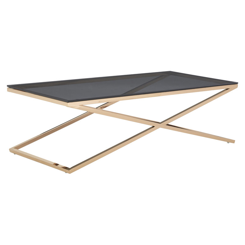 Cross Legs Coffee Table, Gold