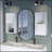 White 2 Bathroom Medicine Cabinets With Open Shelf-716040571