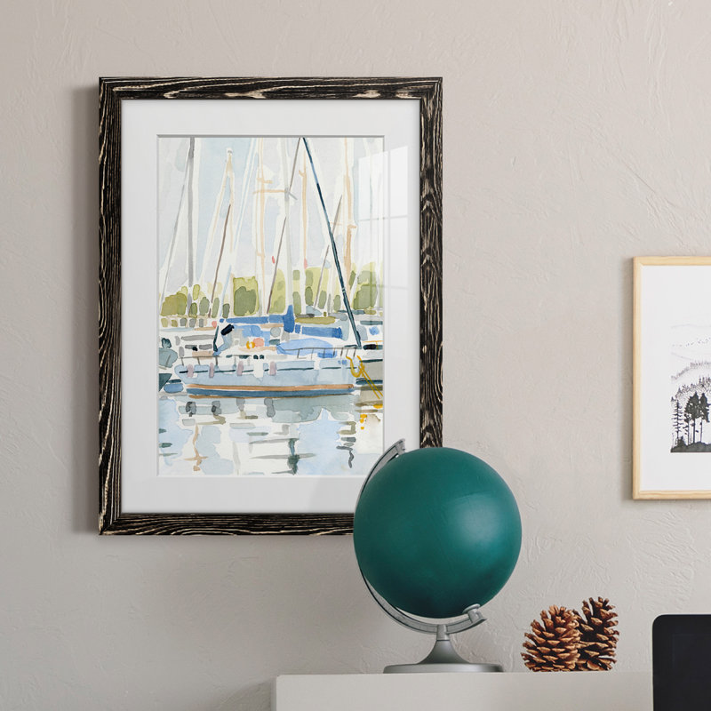 By The Bay II Premium encadré mat - prêt à accrocher, Cadre noir, H 37,5 po x l 27,5 po x P 1 po