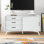 Meuble télé 3 tiroirs avec tablettes réglables Williams