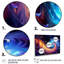 «Vibrant Fractal Glow Journey - Abstract Spirals», ensemble d'art mural-108314025-108314030