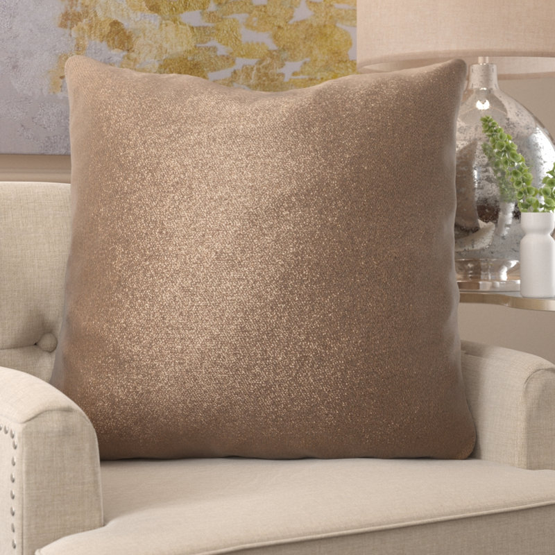 F Scott Fitzgerald Rendezvous Square Pillow Cover & Insert, Silver, Square 16", Polyester
