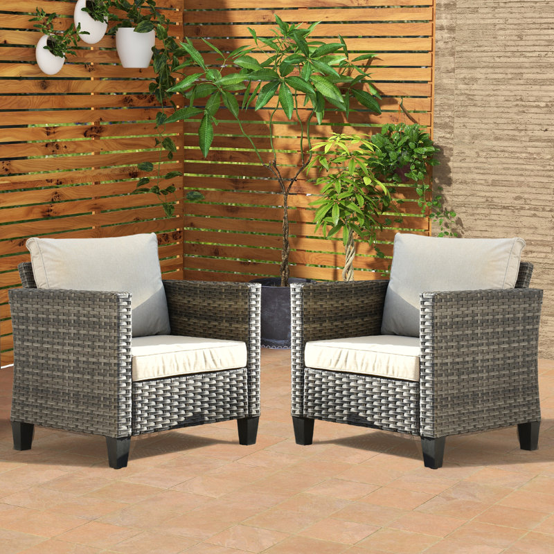 Chaise de patio avec coussin Grano, Beige