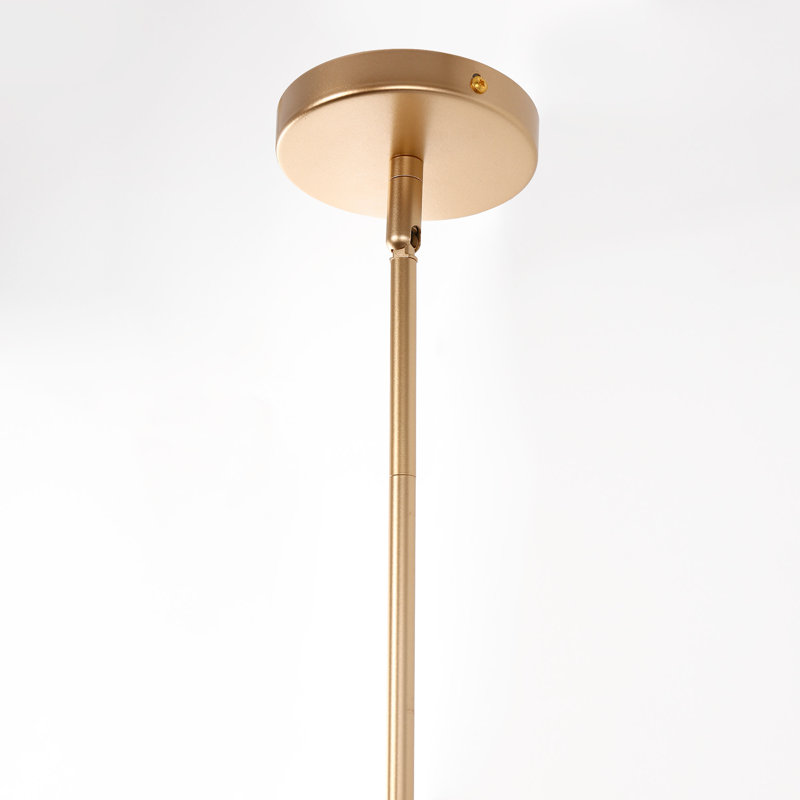 Luminaire suspendu réglable 1 lumière avec abat-jour en verre bullé, lustre rectangulaire pour la cuisine, la salle à manger