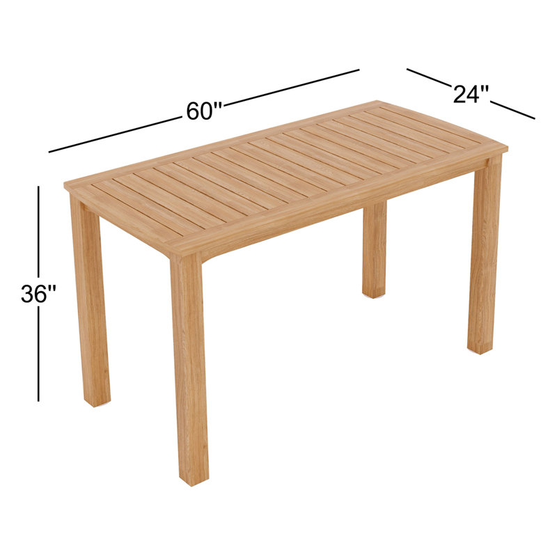 Mirador Rectangular Brown Teak Outdoor Dining Table