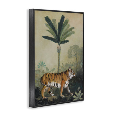 «King of Jungle Tiger», art de la giclée encadrée par Julia Purinton