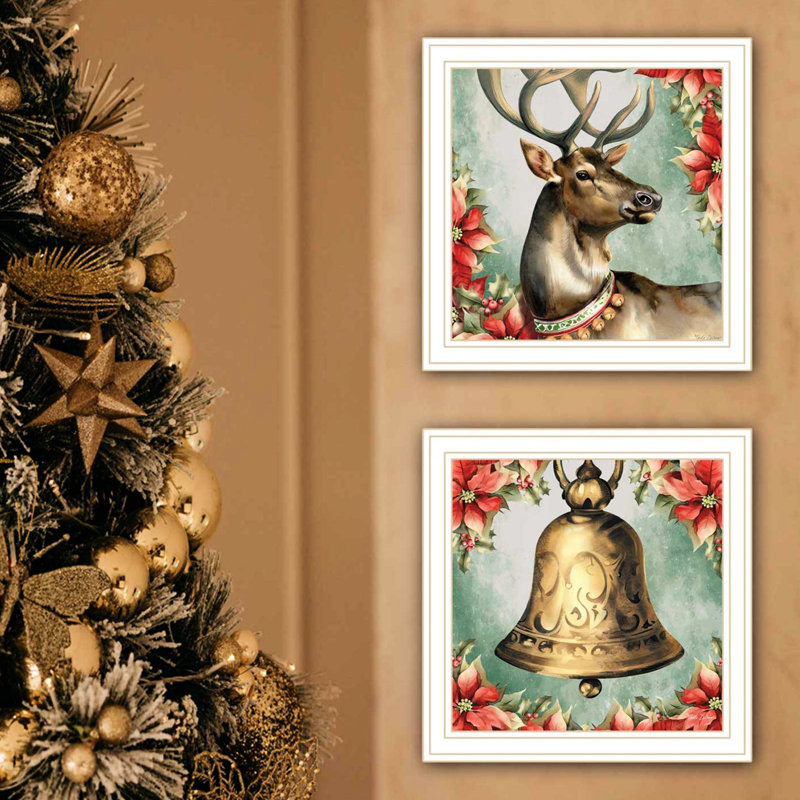 Décoration murale de qualité : 2 et Bell encadrées blanches pour la chambre ou le salon