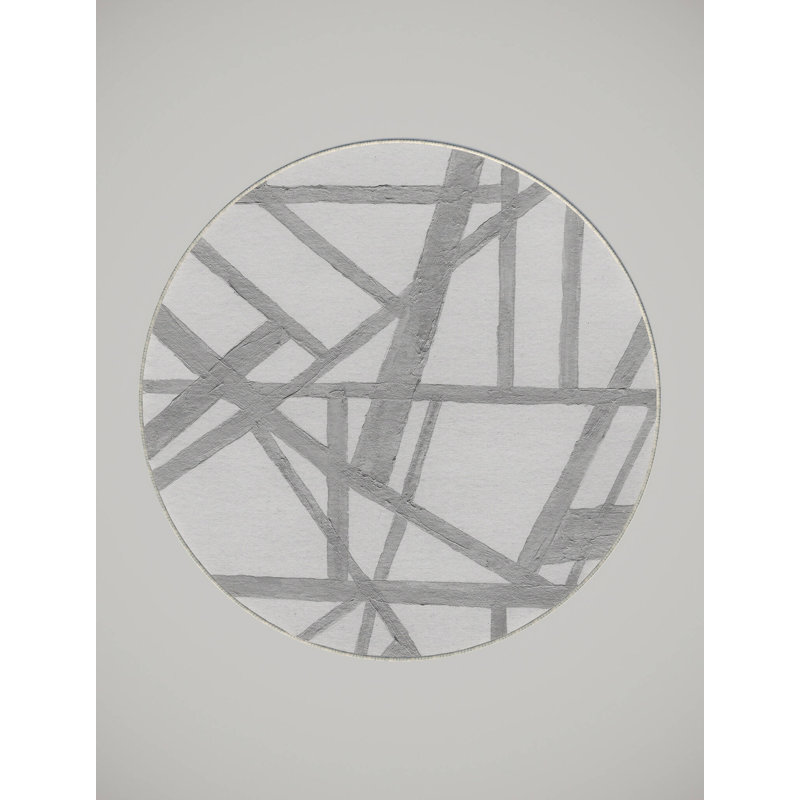 Sigurd Washable Abstract Indoor Rug, Round 3'
