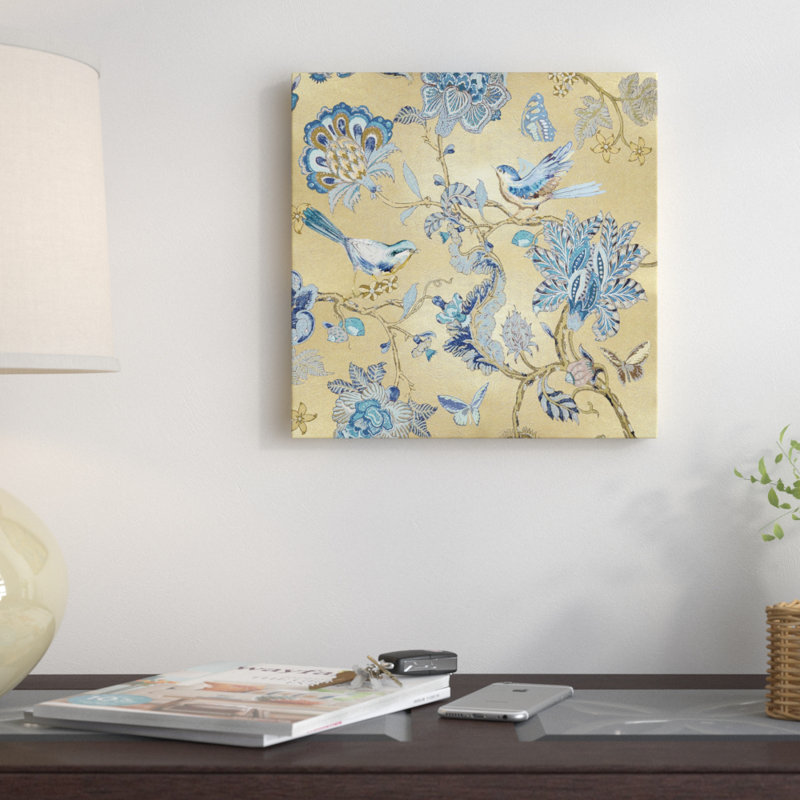 «Passing Thru I on Gold», reproduction d'art sur toile en or, Papier d'art encadré noir, Blanc, H 16 po x l 16 po x P 1 po