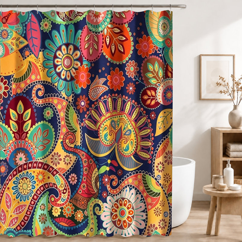 Shower Curtains with Hooks Included