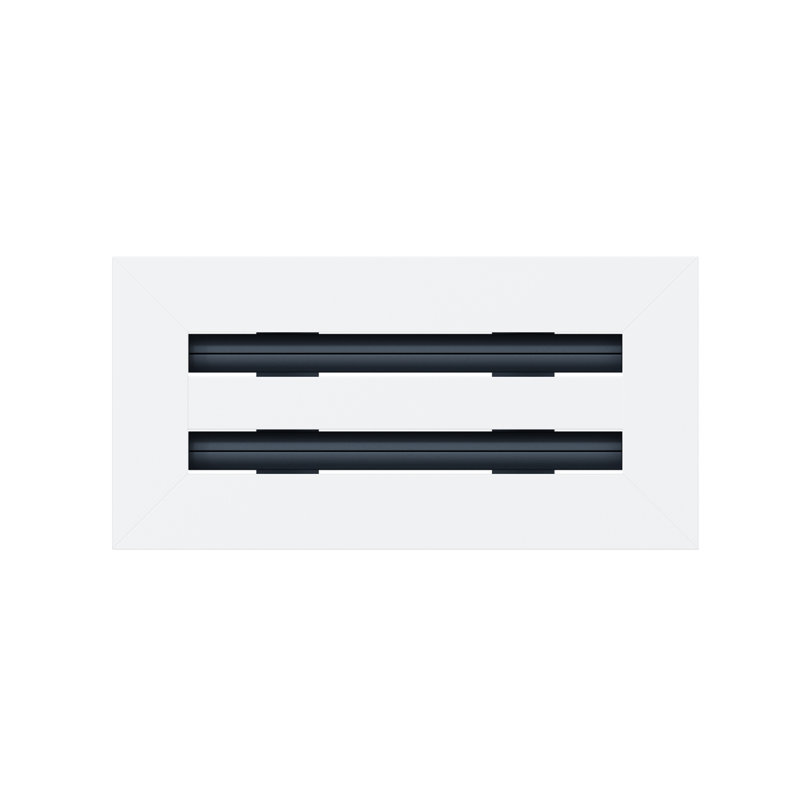 Grille de registre décorative pour mur et plafond en métal blanc mat, L 10 po x l 4 po