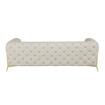 Canapé rembourré 100% cuir italien transitionnel