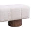 Banc de salle à manger beige en fausse fourrure sans assemblage - capacité de charge de 300 lb, 64 po x 16,36 po x 18 po, pour la maison, non requis, 64 po de long