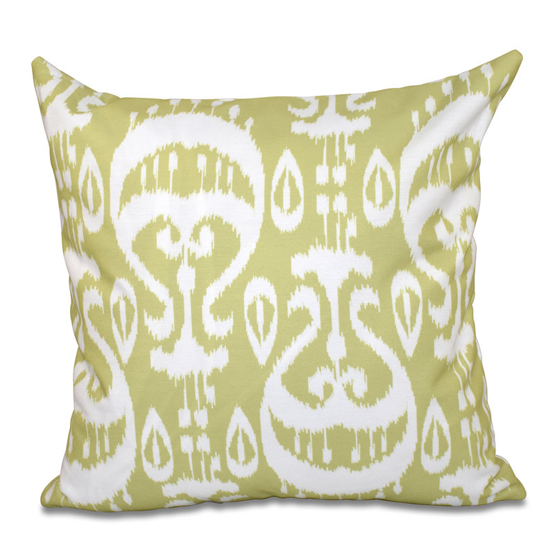 Coussin décoratif d'intérieur Happy Hippy Ikat, H 20 po x l 20 po, Vert