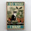 «Tuxedo Cat I Do What I Want», reproduction d'art graphique sur toile tendue 1 pièce-1994610865