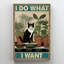 «Tuxedo Cat I Do What I Want», reproduction d'art graphique sur toile tendue 1 pièce-1994610866