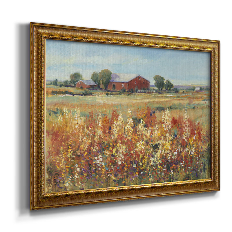 Country View II - Peinture sur toile encadrée, H 24 po x l 36 po