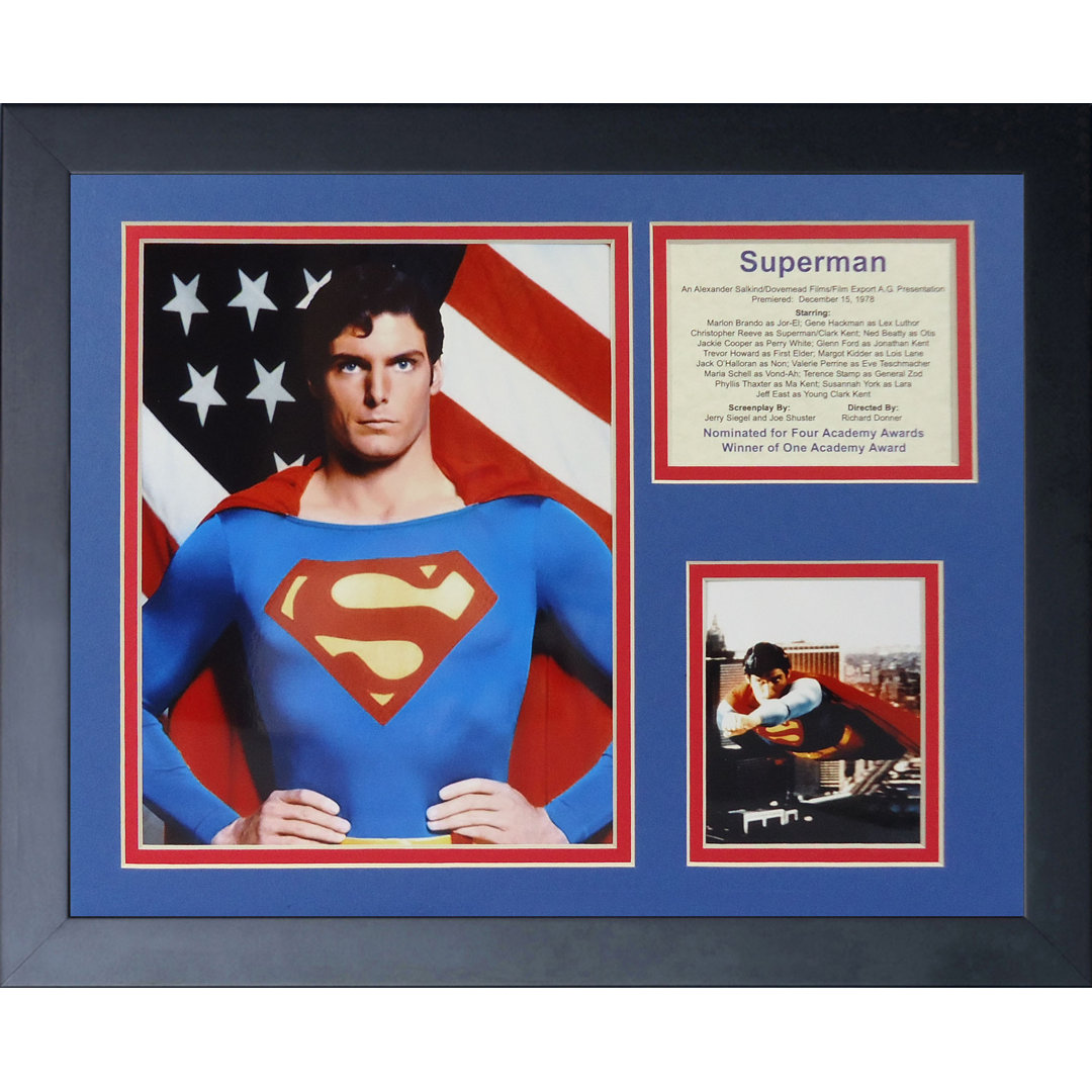 Superman Framed Memorabilia Legends Never Die