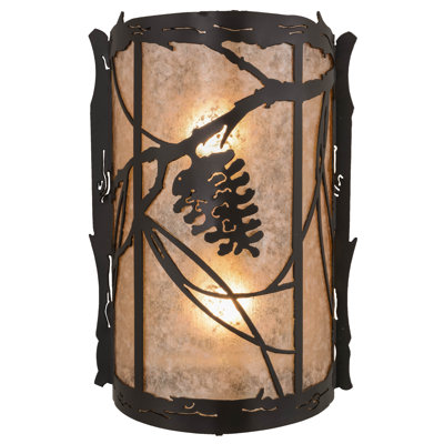 Rustic Lodge Flush Mounted Sconce