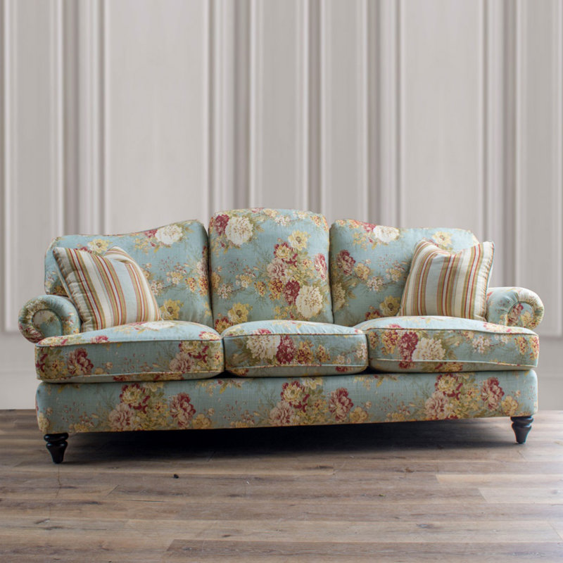Simple Blue Fabric Sofa