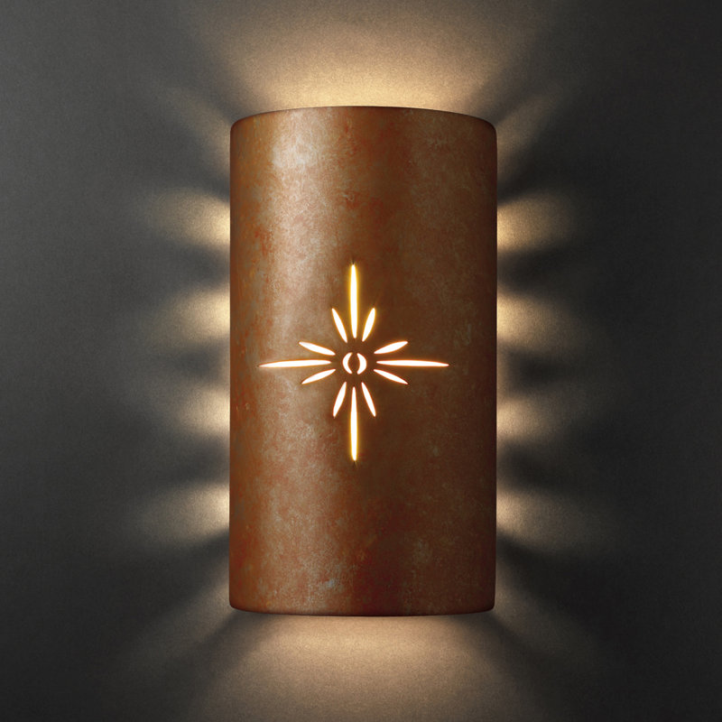 Sun Dagger Ceramic Flush Mounted Sconce