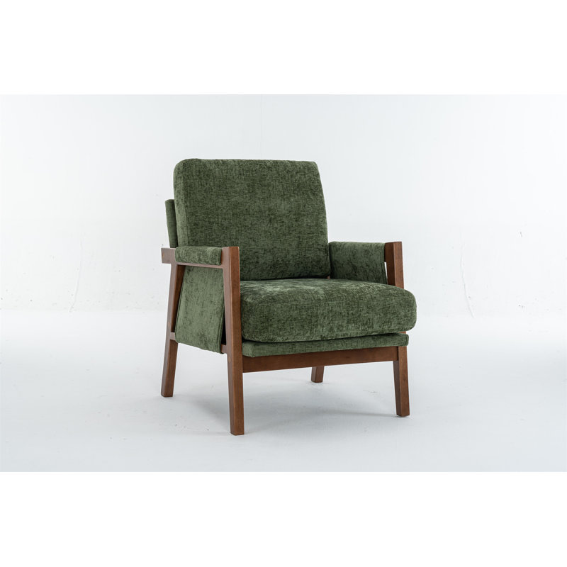 Chaises d'appoint de style Mid-Century moderne, chaise d'appoint moderne, chaise avec coussin de taille souple, chaises longues ergonomiques pour salon, chambre à coucher, (VERT)