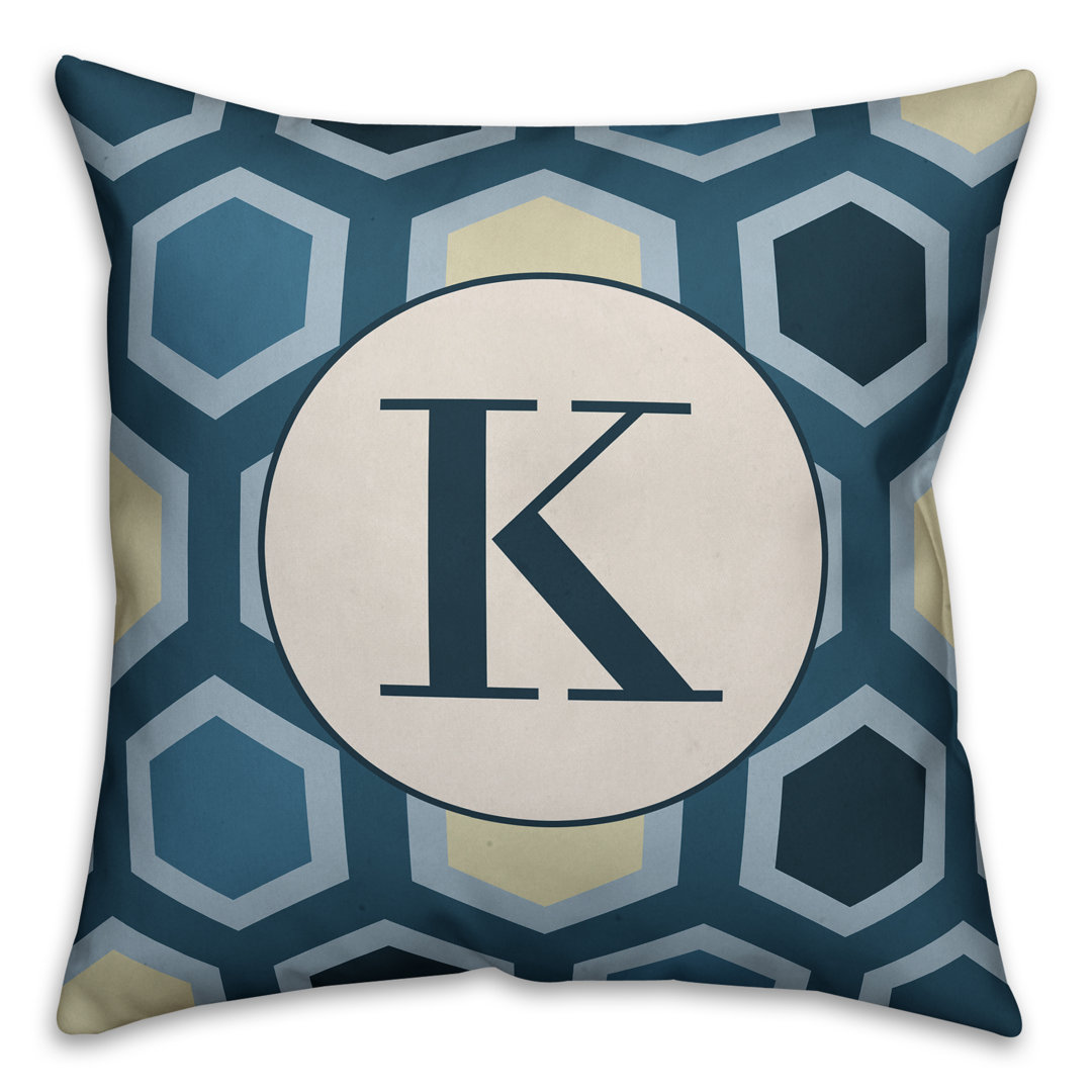 Hexagon Monogram Pillow Designs Direct Creative Group