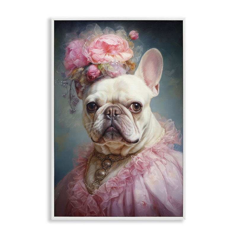 Époque victorienne, bouledogue français, estampe numérique, conception de Wumples, H 30 po x l 20 po