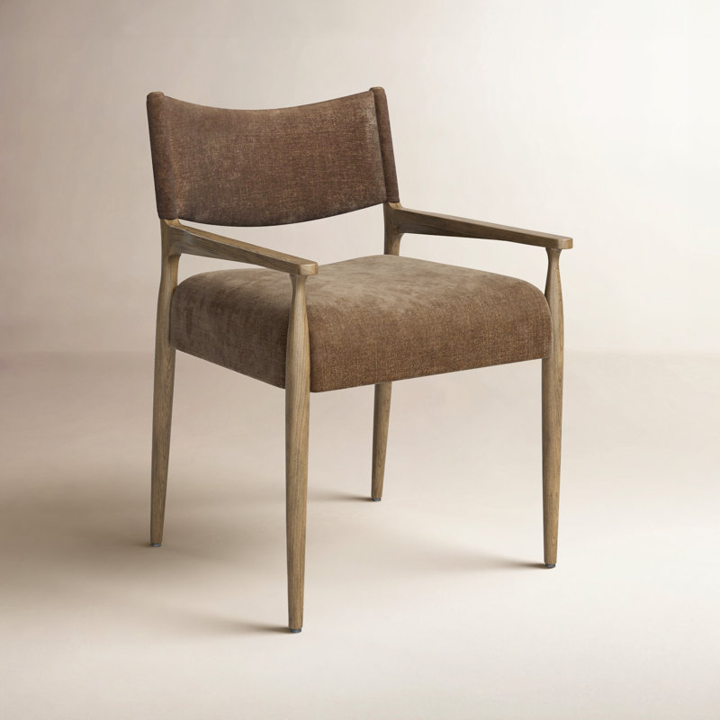 Jayla Upholstered Arm Chair, Toasted Oak, Monte Olive
